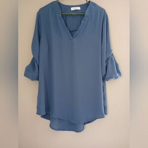 Roswear Light Blue Blouse Size XL